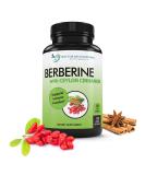 Berberine with Ceylon Cinnamon - 1200mg Berberine & 100mg Organic Ceylon Cinnamon - 120 Veggie Capsules, Healthy Immune System Cardiovascular Heart & Gastrointestinal Wellness - Buy Online on GoSupps.com