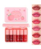Liquid Tint Stain - 6 Colors Korean Lip Gloss | Moisturizing Multi-Use Lip & Cheek Tint | Long-Lasting Non-Stick Cup Vivid Peach Color - Buy Online on GoSupps.com