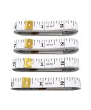 4 Pack Soft Tape Measure Double Scale 60-inch/150cm - Fabric Craft & Medical Body Measurement Sewing Flexible Ruler for Weight Loss - White - Buy Online on GoSupps.com