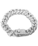 Halukakah 14MM Gold Chain Iced Out Cat Diamond Cuban Link Necklace in XS-M Size - Platinum Plated Small (8) - Free Giftbox Included - Buy Online on GoSupps.com