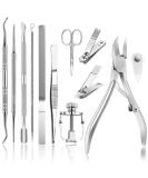 JTIEO 12PCS Toenail Clippers Set - Podiatrist-approved Heavy Duty Tool for Thick Toenails (Silver) - Buy Online on GoSupps.com