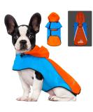 Shop DQGHQME Rain Jacket for Dogs - Waterproof Adjustable Reflective Dog Coat for All Sizes - Ultra-Light Blue & Orange - Buy Online on GoSupps.com