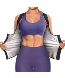Junlan Sauna Suit for Women Waist Trainer Vest for Women Sweat Tank Top Shaper for Women with Zipper Black Large - Buy Online on GoSupps.com