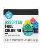 Amazon Brand - Happy Belly Assorted Food Coloring, 1.2 fl oz - Buy Online on GoSupps.com