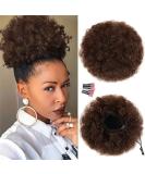 Afro Puff Drawstring Ponytail for Black Women High Puff Drawstring Short Ponytail Bun Afro Kinky Curly Ponytail Hairpieces with Clip In (4#) - Buy Online on GoSupps.com