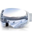 findway Ski Goggles OTG for Women Men Adult Youth - A1-white Frame Silver Lens Vlt 12% - Buy Online on GoSupps.com
