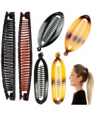Vintage Banana Hair Clips for Women - Classic Clincher Comb for Thick & Fine Hair - Black/Brown Fishtail Hair Accessories - Buy Online on GoSupps.com