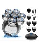 Buy 5-in-1 Bald Head Shaver for Men | 7D Floating Blade Electric Razor & Grooming Kit with LED Display - Buy Online on GoSupps.com