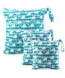 Ceekii Wet Dry Diaper Bags - 3 Pack Reusable Waterproof Travel Pockets for Baby - Perfect for Beach Pool & Gym - Blue - Buy Online on GoSupps.com