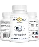Bio Tech Pharmacal D3-5 Cholecalciferol 250 Capsules - High Potency Vitamin D3 Supplement - Buy Online on GoSupps.com