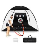 10x7ft Heavy Duty Golf Practice Net with Target and Carry Bag - Ideal for Backyard & Indoor Training - Men Kids Golf Swing Training Aid - Buy Online on GoSupps.com