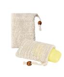 2 Pack Sisal Soap Bags - Exfoliating & Foaming Soap Pouches for Bathroom Massage | 9x14 cm - Buy Online on GoSupps.com