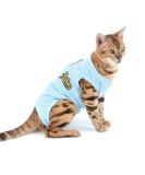 Selmai Medical Pet Shirt for Dogs & Cats | Soft Cotton E-Collar Alternative | Post-Op Wound Protection & Nursing Clothing | Blue L - Buy Online on GoSupps.com