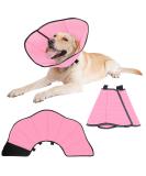 Soft Adjustable Dog Collar - Leak Protection Ruff Breathable Elizabethane Light Pink XL - Recyclable Neck Band for Pets - Buy Online on GoSupps.com