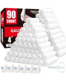 Gauze Rolls 90 Packs of 4 x 4.1 yd Latex-Free Conforming Stretch Gauze Bandage Roll Non-Sterile Gauze Rolls and Medical Gauze Rolls Super Soft Woven for Primary Wound Dressing Support 4IN Pack of 90 - Buy Online on GoSupps.com
