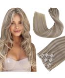 Buy Hetto Clip-In Real Hair Extensions - Ash Blonde Highlights 120g 55cm - 100% Remy Human Hair - Buy Online on GoSupps.com