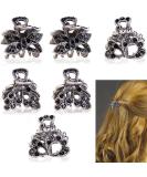 YMrott 6 Pieces Crystal Rhinestone Claw Hair Clips Small Jaw Clamps Butterfly Vintage Metal Barrettes Hair Grippers for Girls and Women  Style C - Buy Online on GoSupps.com
