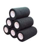 MINGYUE Self Adhesive Bandage Wrap - 6 Pack of 4"x5 Yards Athletic Tape for Sports Wrist & Ankle - Cohesive Vet Tape (Black - Buy Online on GoSupps.com