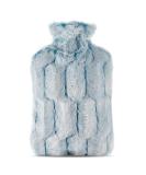 Luxury Faux Fur Cover Hot Water Bottle 2L - Soothing Relief for Hand, Feet, Neck, Shoulder Pain - Blue - Buy Online on GoSupps.com