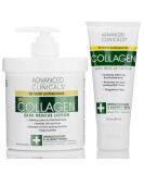 Advanced Clinicals Collagen Skin Rescue Lotion Moisturizer Lotion and Face Cream - 16 Oz. & 2 Fl Oz. - Buy Online on GoSupps.com