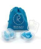 Silicone Ear Plugs - 2 Pairs, NRR 32, Waterproof, Hypoallergenic - Ultra Comfortable Noise Reduction for Swimming, Concerts & Airplanes - with Travel Pouch (Blue) - Buy Online on GoSupps.com