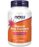 Now Foods Beta Carotene (Natural) - 180 Softgels 2 Pack | High Quality Antioxidant Supplement - Buy Online on GoSupps.com