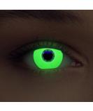 Bright Green Halloween Purge Costume UV Contact Lenses - Glowing Soft Black Light Lenses (1 Pair) - Buy Online on GoSupps.com