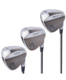 GoSports Tour Pro Golf Wedge Set - 52 Gap, 56 Sand, 60 Lob Wedges in Satin/Black Finish (Right Handed) - Brushed Set - Buy Online on GoSupps.com