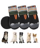 Slowton Waterproof Dog Boots for Injured Paws - Size 4 Slippery Protection Adjustable Winter Dog Shoes with Reflex Strip (4 Pack) - Buy Online on GoSupps.com