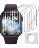 Uyiton 8Pack Apple Watch Series 8/7 Screen Protector 45mm - Military-Grade TPU Film for Scratch & Fingerprint Protection - Bubble-Free, High Touch Screen Clarity - Buy Online on GoSupps.com