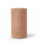 Medline Sterile Co-Flex Self Adherent Cohesive Wrap Bandages - 4x5 Yards Tan (20 Count) - Latex-Free International Shipping Available - Buy Online on GoSupps.com