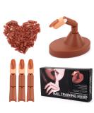 Flexible Nail Practice Fingers for Acrylic Nails - 3 PCS Set with Base Stand and 100 Refill Nail Tips - Buy Online on GoSupps.com