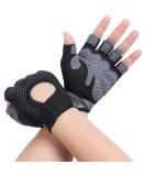 Flintronic fitness gloves breathable training gloves with microfiber fabric non-slip silicone gym gloves weight lifting gloves sports gloves for women men black-1 l - Buy Online on GoSupps.com