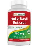 Best Naturals Holy Basil Extract 500mg - 120 Vegetarian Capsules - Buy Online on GoSupps.com