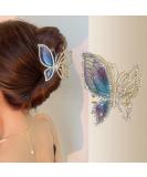 Blue Vivid Butterfly Metal Hair Claw Clip - Sparkly Rhinestones Barrette for Women & Girls - Strong Hold Hair Accessory for Thin to Thick Hair (1 Count) - Buy Online on GoSupps.com