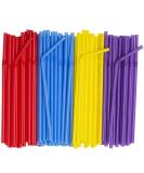 500 Count 7.75 Flexible Disposable Plastic Drinking Straws - Assorted Colors - Buy Online on GoSupps.com