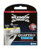 Wilkinson Sword Quattro Titanium Precision Razor Blades for Men's Razors - 8 Pack | Buy Internationally - Buy Online on GoSupps.com