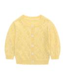 Famuka Baby Cardigan Jacket 12 Months Yellow | Soft Knitted Sweater for Boys & Girls - Buy Online on GoSupps.com