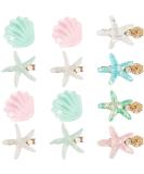 12-Piece Shell Pearl Starfish Seashell Hair Clip Set - Beach Wedding Accessory - Buy Online on GoSupps.com