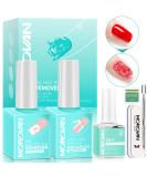 Morovan Gel Nail Polish Remover Kit - Quick & Easy Gel Polish Removal in 3-5 Mins | Includes Liquid Latex Tape Nail Strengthener & Cuticle Pusher | International Shipping Available - Buy Online on GoSupps.com