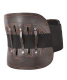 Belt Straps for Men | Leather Back Brace Support - Unisex Lumbar Protector | Durable Waist Supporter 86x25x2cm Brown - Buy Online on GoSupps.com