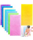 8 Pcs 35 Inch Exfoliating Bath Cloth Beauty Skin Bath Wash Towel Nylon Shower Washcloth Body Scrubber Loofah for Women and Men - Buy Online on GoSupps.com