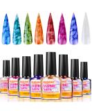 BURANO Marble Nail Gel Polish Set - 8 Colors Glitter Gel for Nail Art - Fall Winter Collection - Buy Online on GoSupps.com