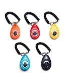 Toozey Dog Clicker 5 Pack Training Clicker Clicker with Large Button for Dog Cat Horse Orange+Red+Yellow+Blue+Black - Buy Online on GoSupps.com