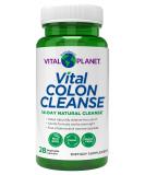 Vital Planet Colon Cleanse - 14-Day Detox & Digestive Health Support | Magnesium Slippery Elm & Aloe | 28 Capsules - International Shipping Available - Buy Online on GoSupps.com