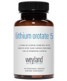 Lithium Orotate 5mg | 60 Vegetarian Capsules | Elemental Lithium Supplement - Buy Online on GoSupps.com