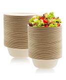 100 Pack 12oz Disposable Paper Bowls - Eco-Friendly Natural Bagasse, Heavy Duty Compostable Bowls for Parties & Catering - Buy Online on GoSupps.com