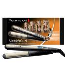 Remington S6500 Smoothing Iron - Sleek & Curl Hair Straightener with LCD Display & Ultra-Turmaline Ceramic Coating for Perfect Curls and Waves - Buy Online on GoSupps.com