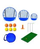 Santa Casa Golf Chipping Practice Net Set - 3 Sizes, Training Equipment with Foam Balls, Hitting Mat, Metal Piles, Carrying Bag - Indoor/Outdoor Target System - Buy Online on GoSupps.com