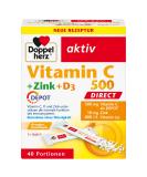 Double Heart Vitamin C 500 + Zinc + D3 Micro Pellets - Boost Immunity | 40 Portions - Buy Online on GoSupps.com